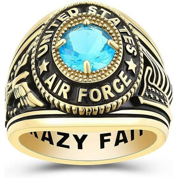 Custom Class Rings Fully Personalized Class Rings for Women Sterling Silver Rings Class Rings for Women High School Birthstone Graduation Rings of 2024 Size 5-15 High School Class Rings for Women