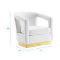 thumbnail image 3 of Modway Frolick Performance Velvet Armchair in White, 3 of 10
