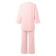 thumbnail image 5 of Conjunto informal de dos piezas para mujer: camisa de manga larga y pantalones de cintura alta - Camisa de color liso con botones, pantalones holgados con bolsillos, tallas S-XXL para todas las oca, 5 of 8