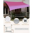 thumbnail image 5 of Sun Shade Sail 8x10Ft Gradient Rose Red and Purple Uv Block Sunshade Canopy Outdoor Shade Cover Rectangle Shade Cloth For Patio Garden Yard Deck Pergola, 5 of 6