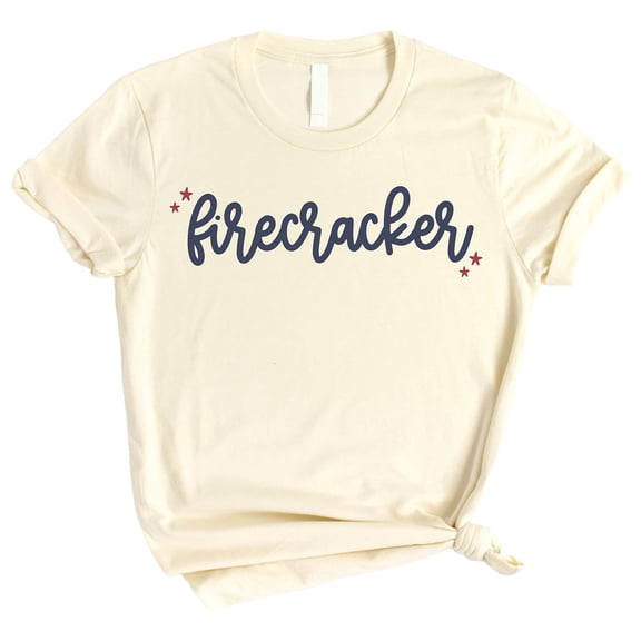 Adorable Firecracker 4th of July Family Matching Outfits for Kids and Adults Natural Shirt Adult Medium