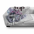 thumbnail image 3 of Monster Truck Soft Flannel Fleece Blanket, Watercolor Monster Car in Vibrant Colors with Inspirational Never Stop Words, Cozy Plush for Indoor and Outdoor Use, 50" x 60", Multicolor, by Ambesonne, 3 of 6