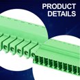 thumbnail image 3 of Uxcell 1Set 18P 3.5mm/0.14 pulgadas 300V 8A Conector de Bloque de Terminales de Tornillo Montado en PCB, Enchufe Desmontable para Módulos de Potencia de Electrónica DIY, 3 of 7