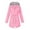 Pink, variant on IROINNID Outdoor Jacket for Women Basic Waterproof Drawstring Waist Jacket Outdoor Hooded Windproof Soft Coat with Pocket,Navy