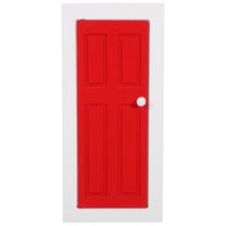 WHAMVOX Red Wooden Miniature Door for Dollhouse Decor Realistic Toy House Ornament 3.54 inches