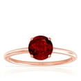 thumbnail image 1 of GemsNY July Birthstone - Dainty Round Four Prong Ruby Solitaire Ring (Grade - AAAA | 0.65cts.), 1 of 4