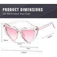 thumbnail image 5 of Clout Heart Goggles Retro Cat Eye Mod Style Vintage Kurt Cobain Gafas de sol, rosa JAMW Sencillez, 5 of 5