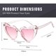 thumbnail image 5 of Clout Heart Goggles Retro Cat Eye Mod Style Vintage Kurt Cobain Gafas de sol, rosa JAMW Sencillez, 5 of 5