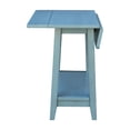 thumbnail image 6 of Solid Wood Square Drop Leaf Side Table in Ocean Blue Antique, 6 of 6
