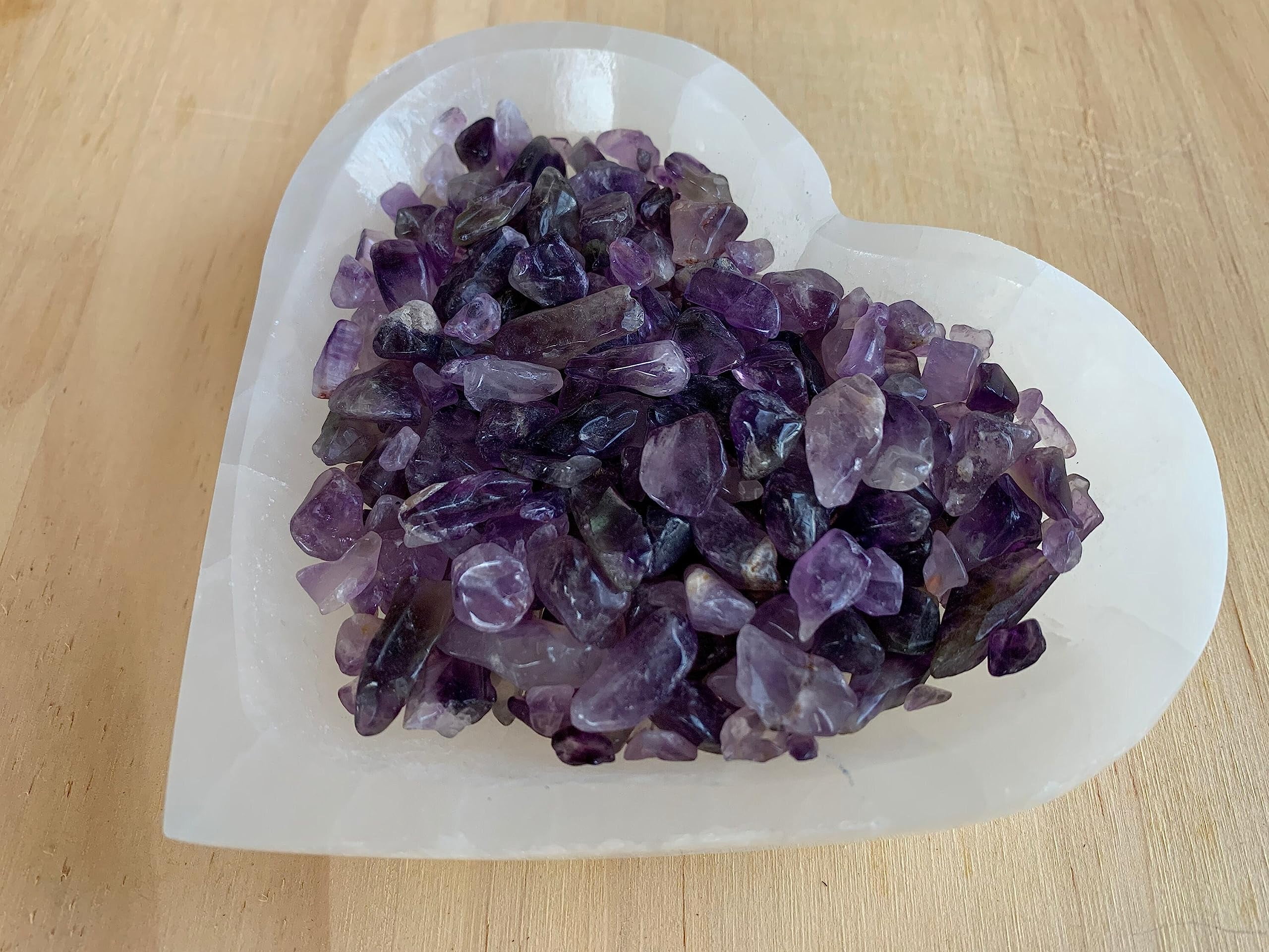 WHOLESALE Natural Semi Tumbled Amethyst Gemstone Chips, Amethyst Crushed Mini Amethyst Crystals, Undrilled (Amethyst, 3 Pounds)