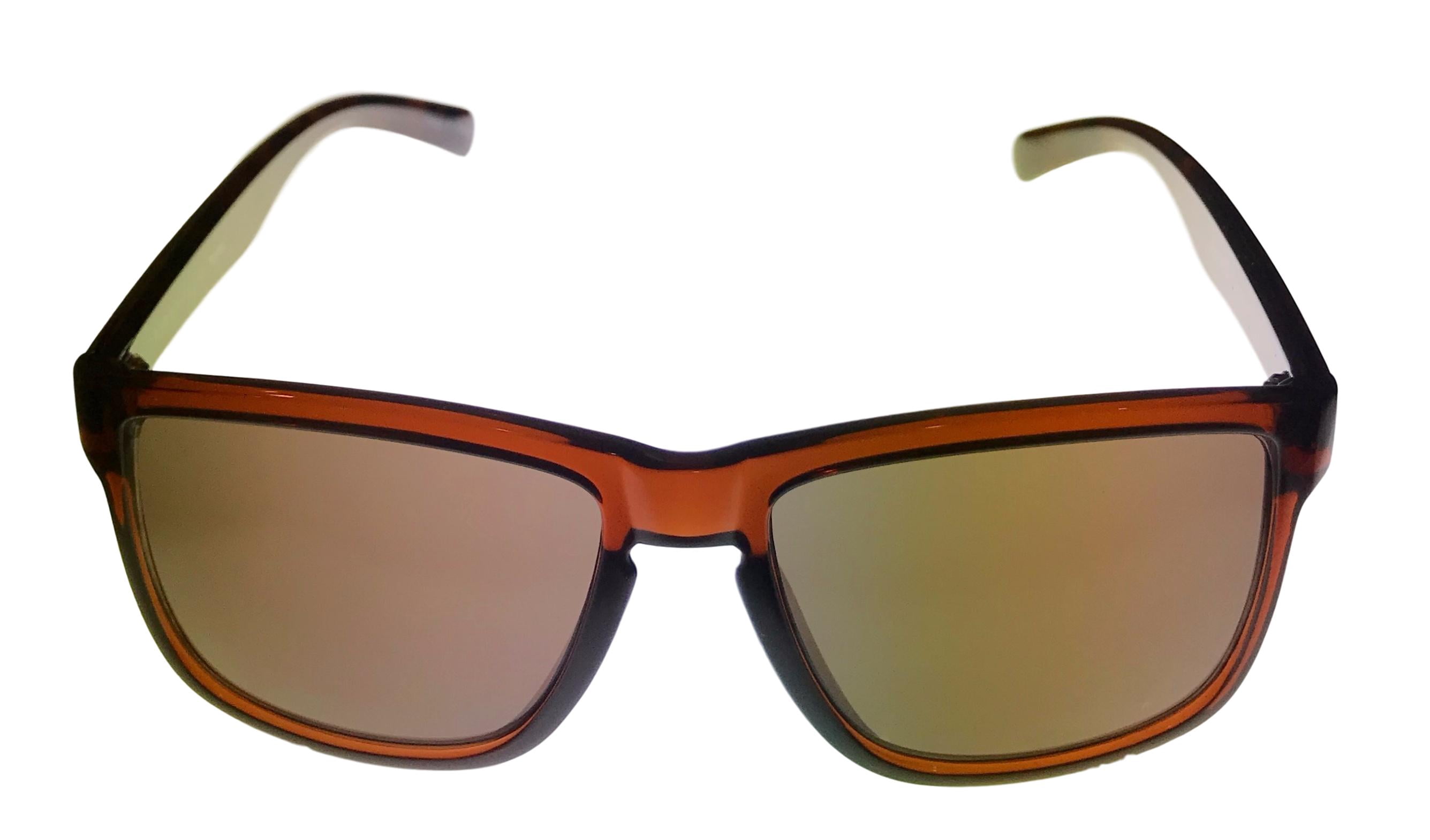 Perry Ellis Men's Brown Camo Square Plastic Sunglasses, Brown, 2-Piece