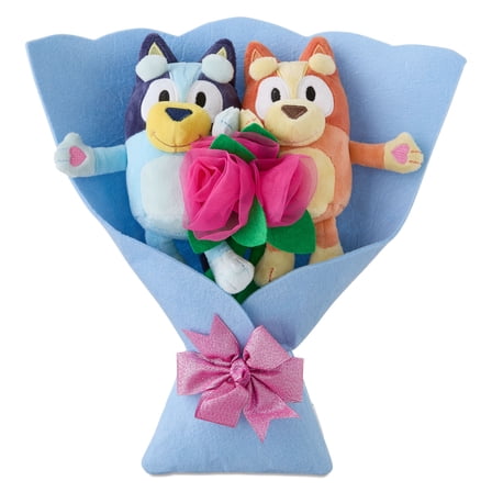 Medium Bluey & Bingo Plush Bouquet, 13", Valentine's Day by Ruz