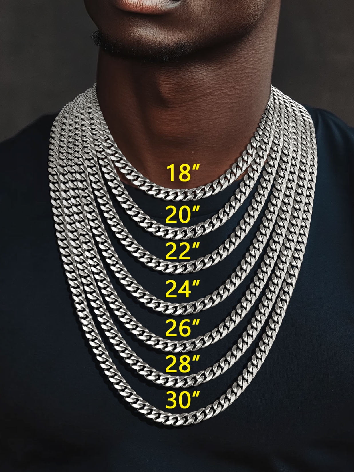 ChainsProMax 14MM Silver Stainless Steel Cuban Link Necklace