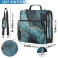 thumbnail image 2 of FORMRS Zipper Binder with Shoulder Strap 2-inch Ring 500 Sheet Capacity File Bag, Black Marble, 2 of 5
