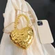 thumbnail image 5 of Bolso de mano de noche con forma de corazón y caja de acrílico dorado, elegante bolso de hombro para bodas, citas y fiestas, bolso de mano de diseñador de lujo para mujer, 5 of 5