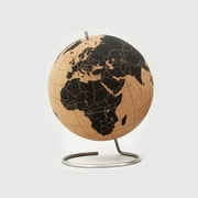 Suck UK | Large Black Cork Globe Map | With Push Pins | 10  25cm