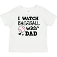 thumbnail image 3 of Inktastic I Watch Baseball with My Dad Boys or Girls Baby T-Shirt, 3 of 5