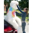 thumbnail image 5 of American Made Giant Stuffed White Gorilla 6 Foot Soft Big Plush Monkey Wears Rainbow Tie Dye T-Shirt, 5 of 11