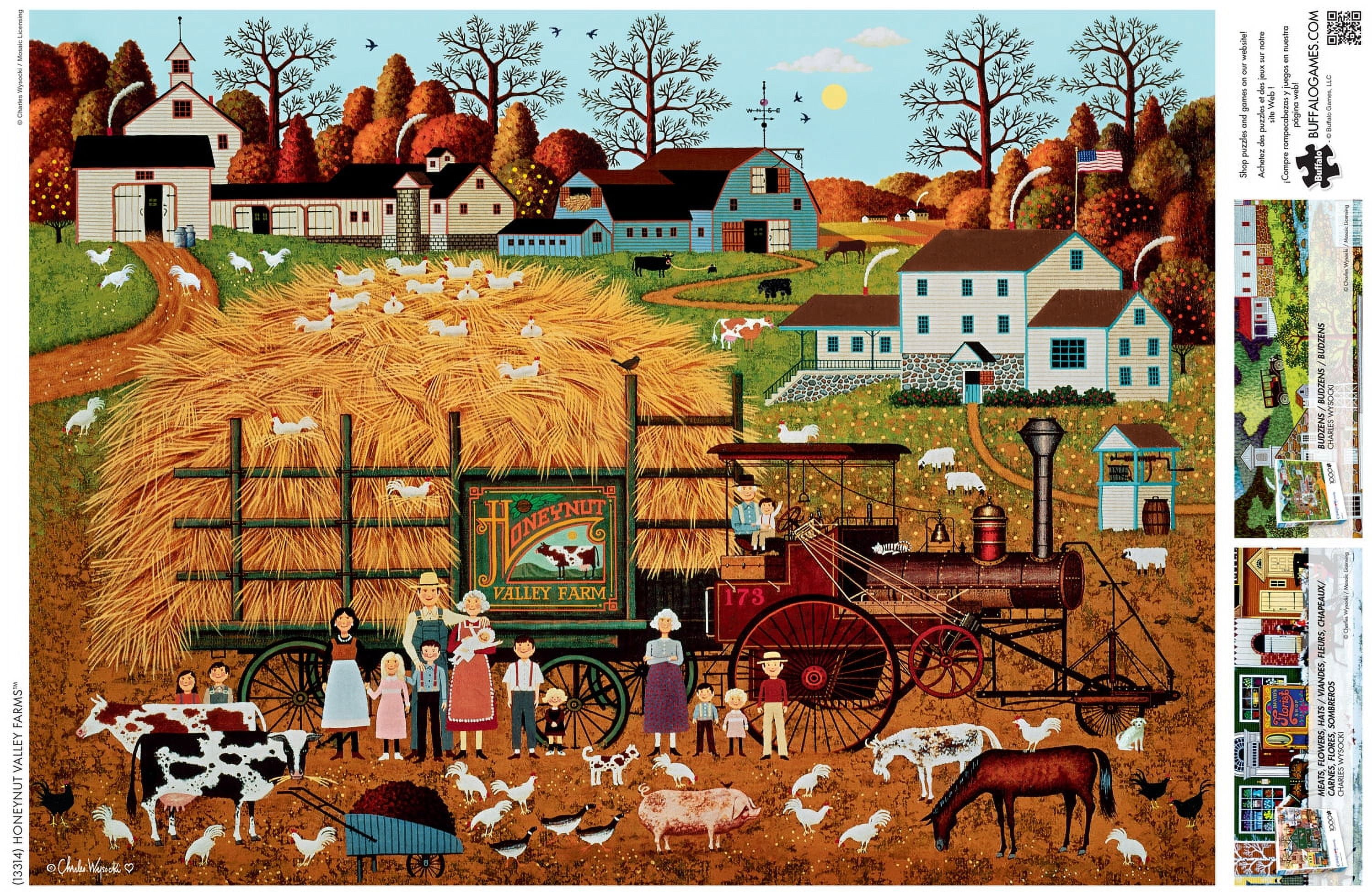 Buffalo Games 1000-Piece Honeynut Valley Farm Interlocking Jigsaw Puzzle for Adults Ages 14+