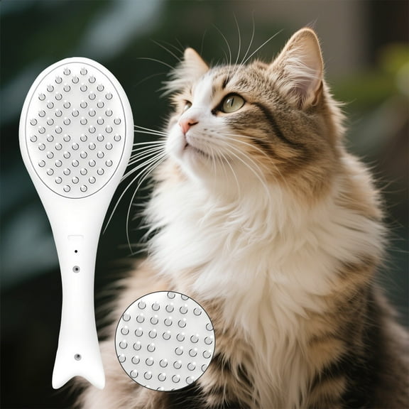 Pet Supplies Puppy Brush, Self-Cleaning Dog Brush For Small Dogs - Grooming Tool For Yorkies, Shih Tzus, Maltese, Etc. With One-Touch Retractable Pin Plain