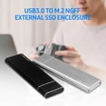 thumbnail image 1 of M.2 NGFF Mobile Hard Disk Case USB3.0 to NGFF External Aluminum Alloy SSD Enclosure Support B-key  SSD Silver Not Inclube Hard Disk, 1 of 7