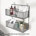 thumbnail image 3 of Injueey Estante para toallas de baño y ducha, estante de hierro para cocina sin perforaciones, juguetes, estantes para cosméticos, cesta Almacenamiento y organización del hogar Una sola capa grande, 3 of 6