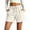 #02 Beige 【Mix & Match: Stock Up on Your Favorite Colors】, variant on Women's Casual Cotton Lace Shorts, Elastic Waist Drawstring Loose Comfy Summer Shorts with Pockets, Breathable Lightweight, Tummy Control Flattering Fit, Beach Vacation Daily