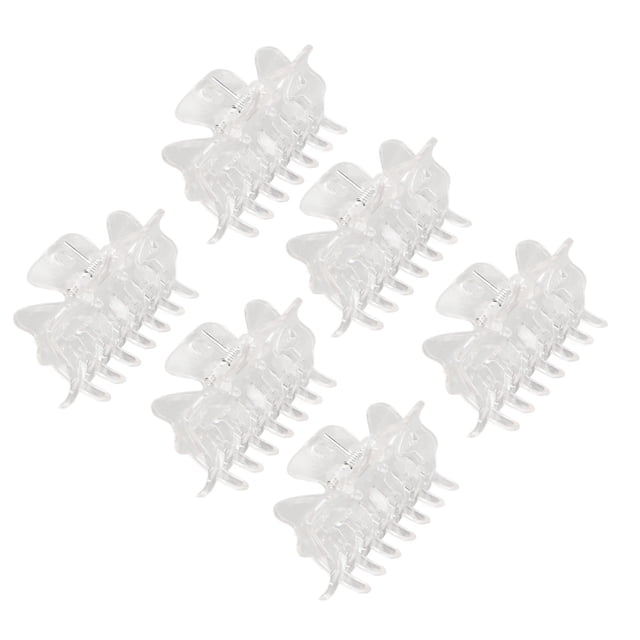 Clip de Garra de Cabello Transparente, Bordes REDONDADOS CERRAR EL CABELO 12 PIZAS EVITAN EL DESLIZAMIENTO Para Lavar La Cara