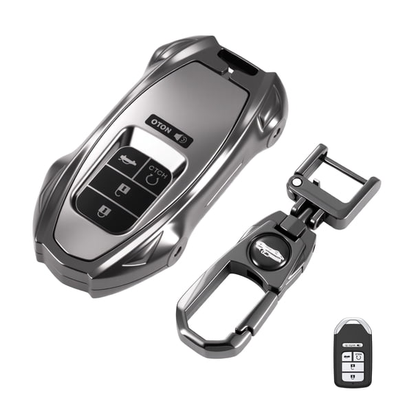 for Honda Key Fob Cover with Keychain Zinc Alloy Metal Key Fob Case Compatible with Accord Civic CRV Pilot Odyssey Ridgeline Passport