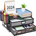 thumbnail image 1 of Organizador de escritorio Marbrasse de 3 niveles con cajón para material de oficina, 1 of 6