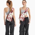 thumbnail image 6 of Tropical Pitaya Dragon Fruit Print Travel Sling Backpack, Lightweight and Durable Crossbody Bag with Exotic Pink White Red Pattern, Multi-Layer Storage and Fashionable Design for Pitaya Lovers, 6 of 6