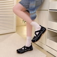 thumbnail image 4 of Women’s Mary Jane Shoes with Cross Strap Design and Hidden Wedge Soft Sole Round Toe Casual Sneakers for Walking and Travel, 4 of 6