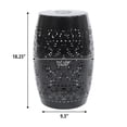 thumbnail image 3 of Iron Outdoor Patio Side Table with Solar Powered Light, Black, 3 of 6