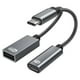 thumbnail image 1 of Adaptador USB C OTG PD 60W Cable de carga de nailon trenzado Divisor USB-C 2 en 1 gris, 1 of 8