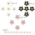thumbnail image 3 of 24PCS Rubber Beach Bag Accessories Charms,Rubber Beach Totes Accessories Inserts,Daisy Flower Pearls Bag Charms, 3 of 5
