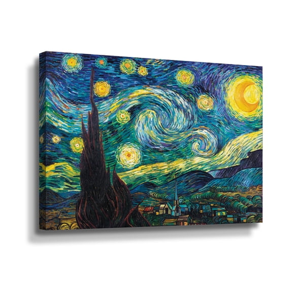 ArtWall "Starry Night" by Vincent Van Gogh Gallery Wrapped Canvas, 24x30