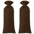 thumbnail image 1 of Bolsas y Bisuteria LongPouchBrowm 2Pzas Marrón 15x35cm Terciopelo Bolsa de Botella., 1 of 2