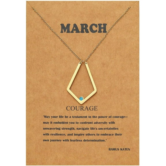 Dainty 14 Gold Plated Ring Holder Necklace Ring Keeper Pendant Necklace With Birthstone For Women Jewelry[o2296]