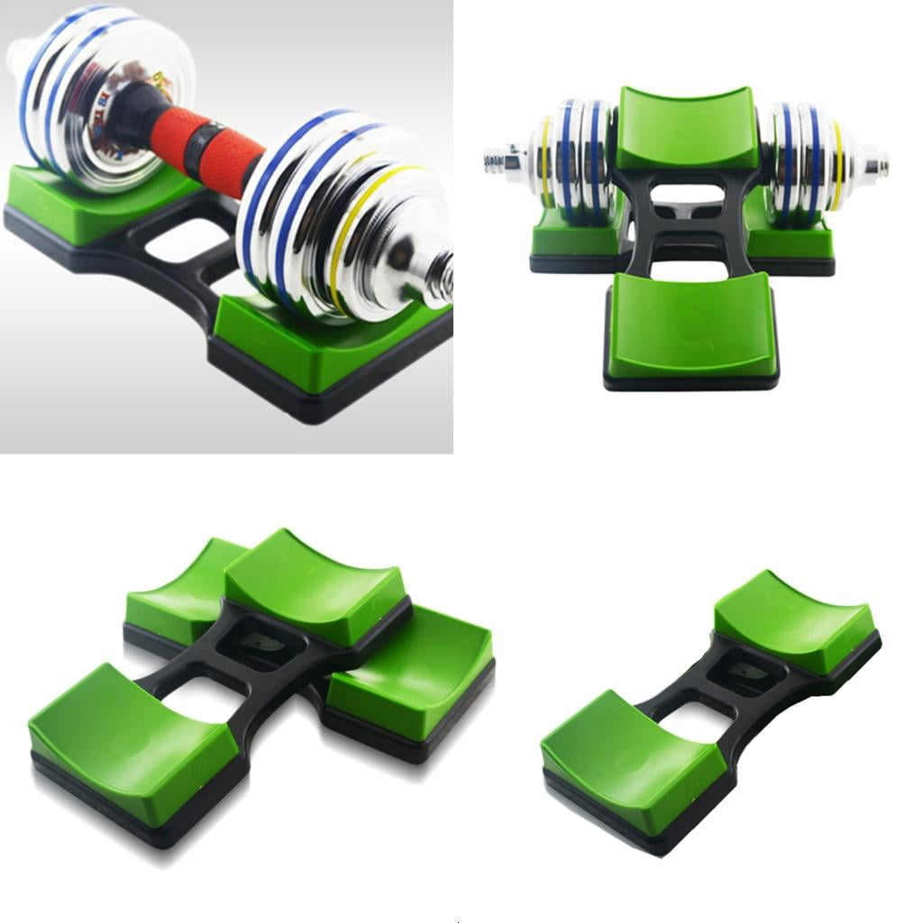 Yihuala 4Pcs Dumbbells Rest Bracket Mat Floor Protections Dumbbells Holder Floor Stand Weight Holder Dumbbells Rack Stan
