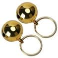 2pcs Golden Round Copper Bells for Dog Cat AntiLost Collar Decoration