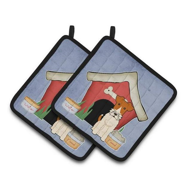 Carolines Treasures BB2855PTHD Dog House Collection Wire Fox Terrier Paire de Porte-Pot