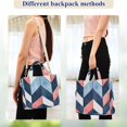 thumbnail image 4 of FORMRS Womens Corduroy Tote Bag Crossbody Shoulder Handbag with Pocket, Blue Geometric, 4 of 7