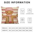 thumbnail image 5 of JEUXUS  Let it Snow Christmas Snowflake Throw Pillow Cover  White Pink Striped Scarf Hat Gingerbread Man Winter Farmhouse Decor Pillow Cases for Couch Sofa Kids Room,, 5 of 5
