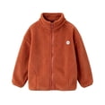 thumbnail image 3 of Boys Girls Sherpa Fleece Jacket Full-Zip Fuzzy Fleece Sweatshirt Kid Toddler Windproof Coat Soft Winter Jacket Thick Raincoat, 3 of 7