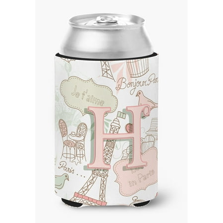 

Letter H Love in Paris Pink Can or Bottle Hugger