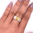 thumbnail image 2 of 3 Ctw Pear Cut Fancy Yellow Engagement Ring for Women Rhodium Plated Sterling Silver Glitz Design, 2 of 3
