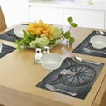 thumbnail image 4 of Ambesonne Wagon Wheel Place Mats Set of 4, West Skull, Standard Size, Multicolor, 4 of 6