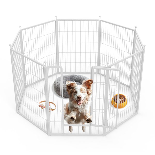 Parque infantil para perros Simple Deluxe, 40 cm de altura, 8 paneles, antióxido