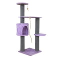 thumbnail image 2 of Rascador Ángora AmuebleZ Tipo Torre Color Morado Con Gris, 2 of 6