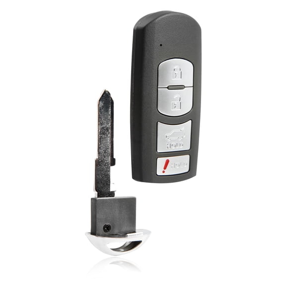 Keyless Entry Remote Key Fob 4-Button Replacement for 2016-2019 Mazda CX-5 CX-9 (WAZSKE13D02, TKY2-67-5DY)